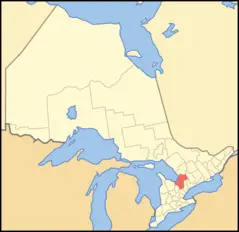 Map of Ontario Simcoe