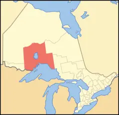Map of Ontario Thunder Bay