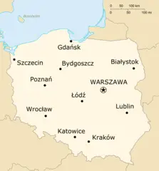 Map of Poland Based On Cia