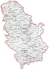 Map of Serbia (municipalities)