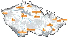 Map of the Czech Republic Clip Art