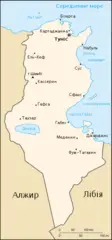 Map of Tunisia Uk