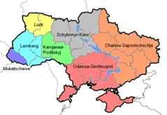 Map of Ukraine Catholic Ger Names