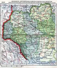 Map of Ukraine Massr 1939