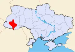 Map of Ukraine Political Simple Oblast Iwano Frankiwsk