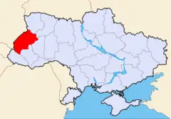 Map of Ukraine Political Simple Oblast Lemberg