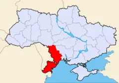 Map of Ukraine Political Simple Oblast Odessa