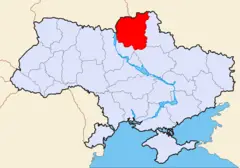 Map of Ukraine Political Simple Oblast Tschernihiw