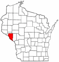 Map of Wisconsin Highlighting Buffalo County