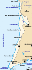 Map Parque Natural Do Sudoeste Alentejano E Costa Vicentina