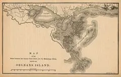 Map Pontchratrain Basin Isle of Orleans 1880