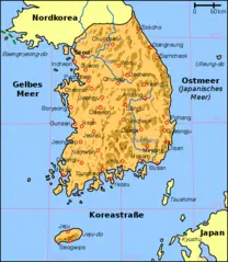 Map South Korea De