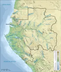 Mapa Hydrograficzna Gabonu
