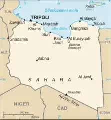 Mapa Libye