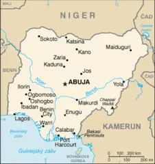 Mapa Nigerie