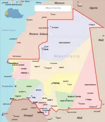 Mauritania Political Map
