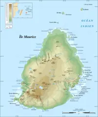Mauritius Island Topographic Map Fr 1