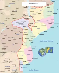 Mazambique Political Map
