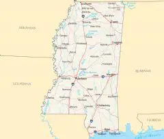Mississippi Reference Map