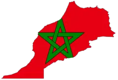 Morocco Flag Map