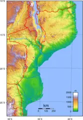 Mozambique Topography