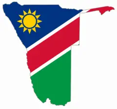Namibia Flaggen Karte