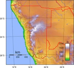 Namibia Topography