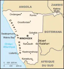 Namibie Carte