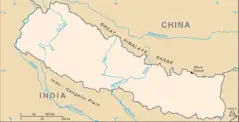 Nepal Map Blank