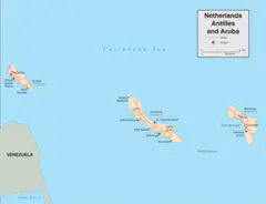 Netherlands Antilles And Aruba Map