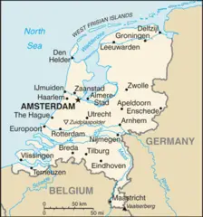 Netherlands Cia Wfb Map