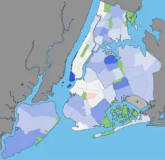 New York City Dist Growth Per Capita 1900 To 2000