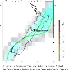 New Zealand Earthquake Density Map