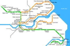 Newcastle Metro Map