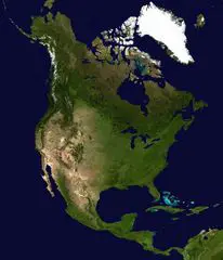 North America Satellite Globe