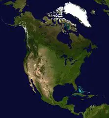 North America Satellite Orthographic