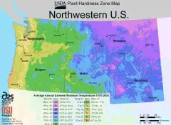 North West Us Plant Hardiness Zone Map
