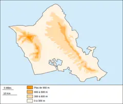 Oahu Blank Map