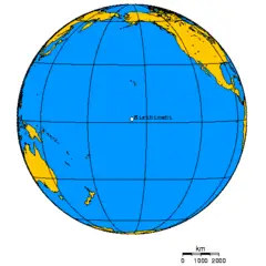 Orthographic Projection Over Kiritimati