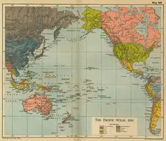 Pacific Ocean Map 1910