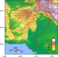 Pakistan Topography