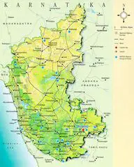 Physical Map Karnataka