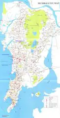 Political City Map of Mumbai