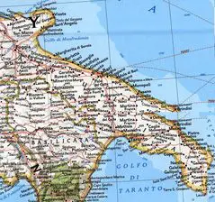 Political Map Apulia (puglia)