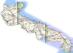 Political Map of Apulia (puglia)