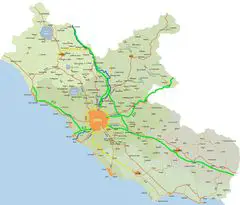 Political Map of Lazio