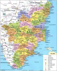 Political Map of Tamil Nadu