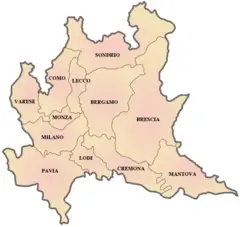 Province Map of Lombardy