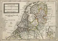 Provinces of Netherland Historical Map