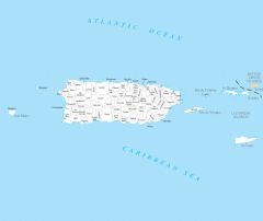 Puerto Rico County Map